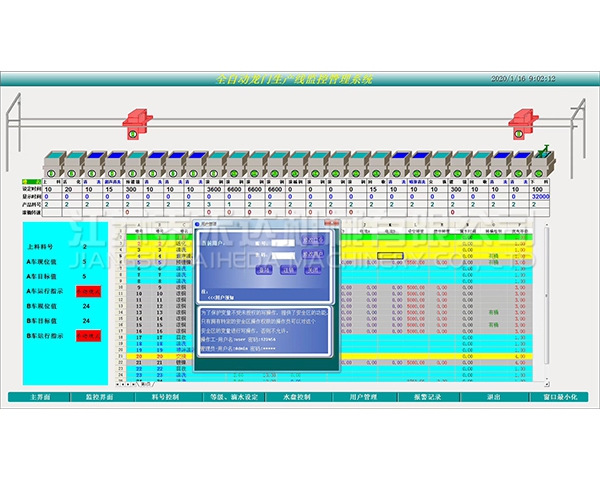定安县全自动龙门生产线监控管理系统
